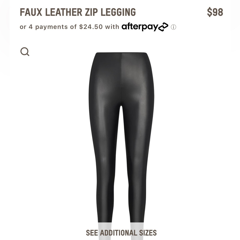 SKIMS FAUX LEATHER ZIP LEGGING - 2X